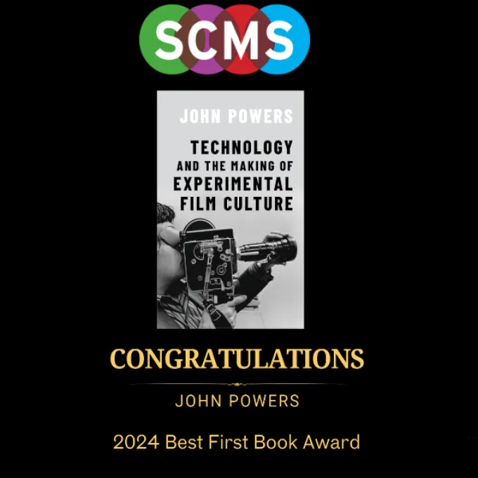 Congratulations flyer for John Powers SCMS Award